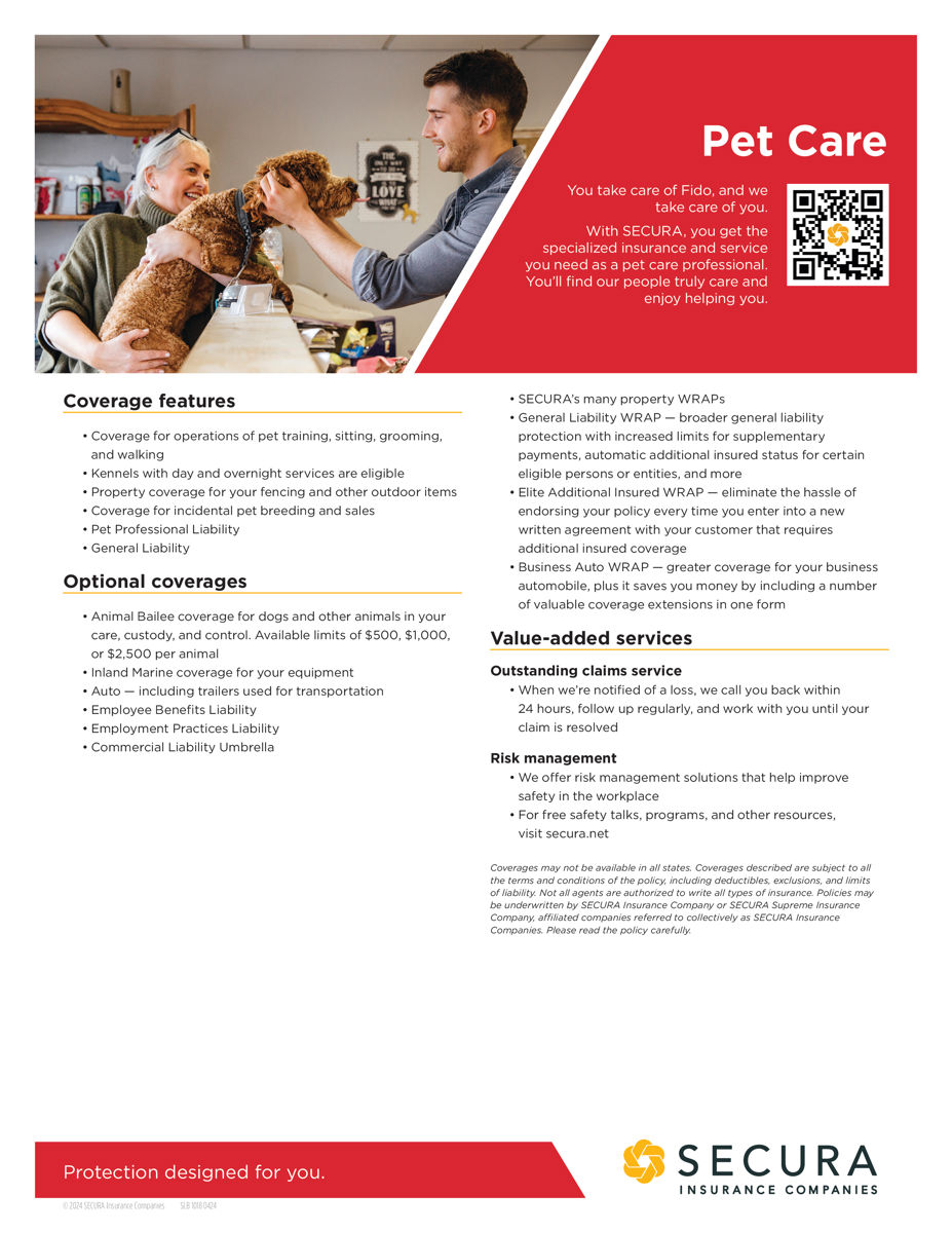 Pet Care Sell Sheet